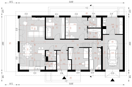 D332 - WT2021 wersja drewniana - Rzut parteru