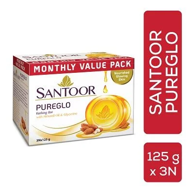 Santoor Glycerine Soap 3X125 Gm