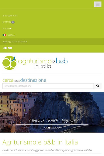 Agriturismo e b b in Italia