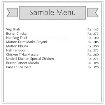 Uncle's Kitchen menu 