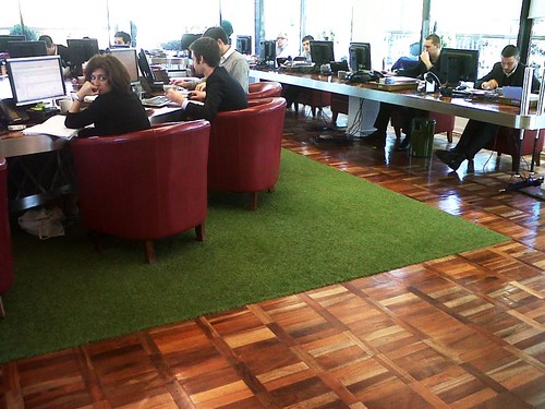 Employees in office working