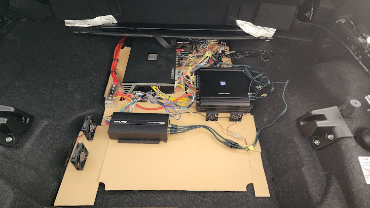 コペンのアンプ・KTP-600・ブリッジ接続・DSP・MRV-F300に関するカスタム事例の投稿画像1枚目