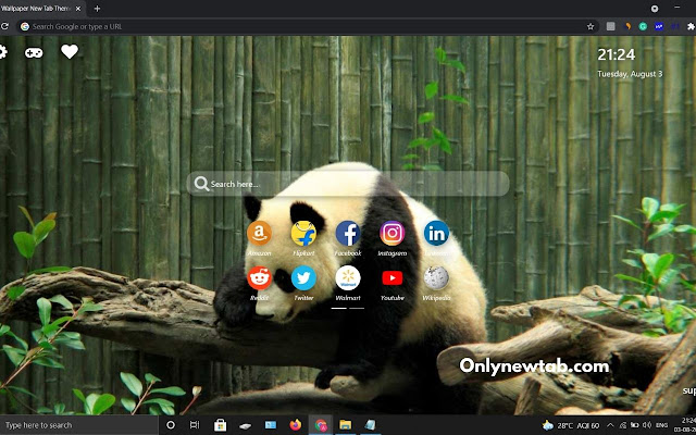 Panda Wallpaper New Tab Theme