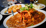 Chilli crab, a famous Singaporean dish.