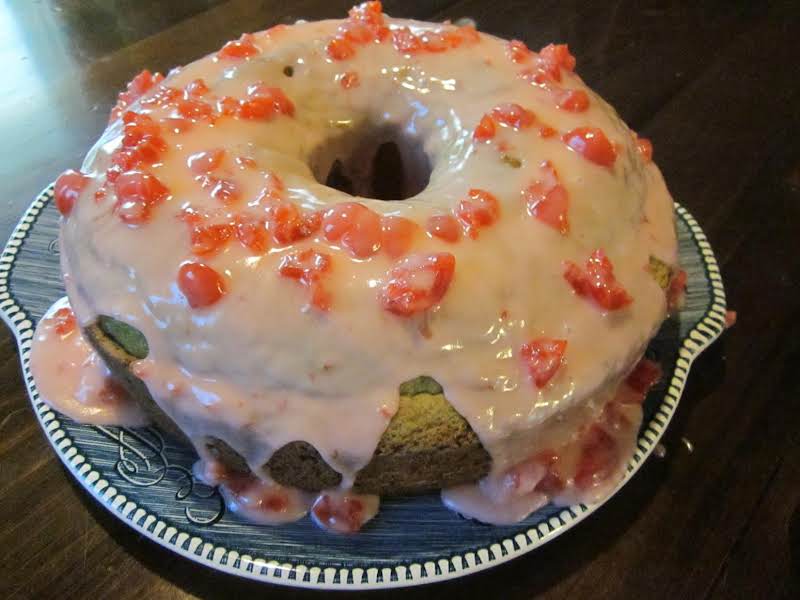 Pistachio Cake With Butter-rum Cherry Glaze