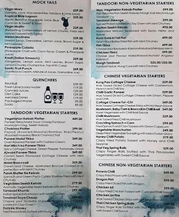 The Mohali Heights menu 