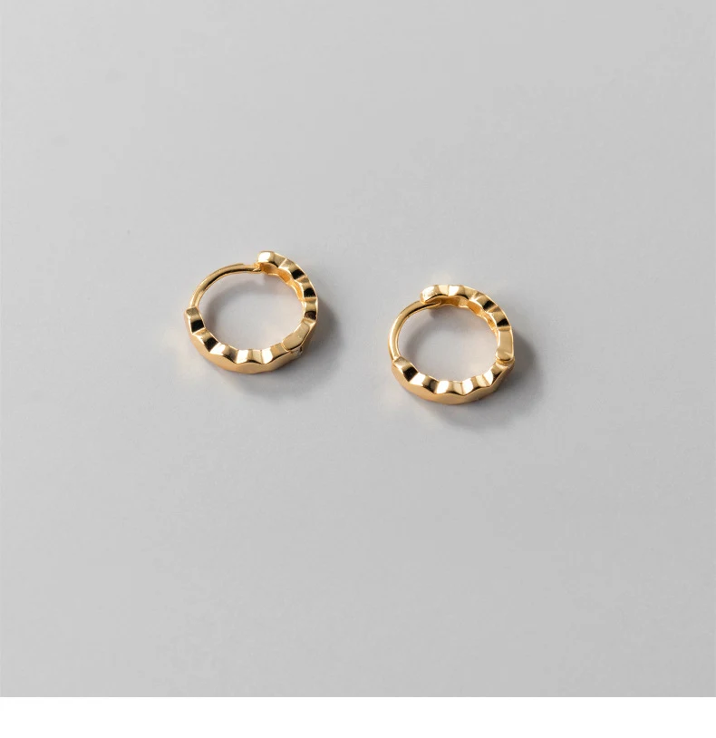 Sterling zilveren oorbellen, glanzend geometrisch, verfijnd en eenvoudig. De perfecte dagelijkse accessoire voor een subtiele glans.