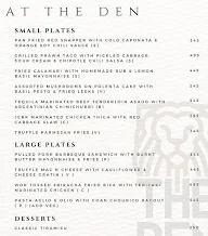 The Den Bar & Lounge menu 1