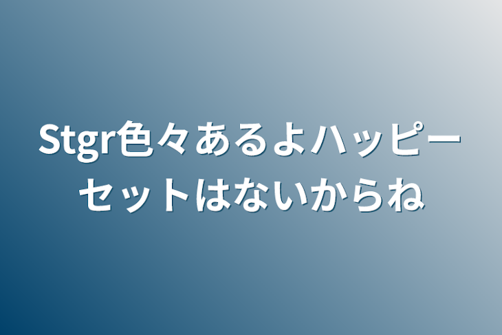 「Stgr色々あるよハッピーセットはないからね」のメインビジュアル