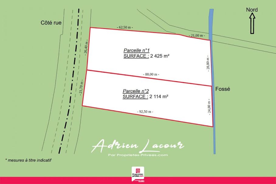 Vente terrain  2114 m² à Romorantin-Lanthenay (41200), 111 690 €