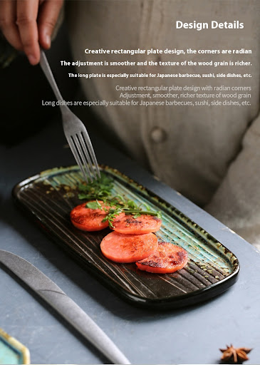 Title 1, Ceramic Western Cuisine Rectangular Creative Su...
