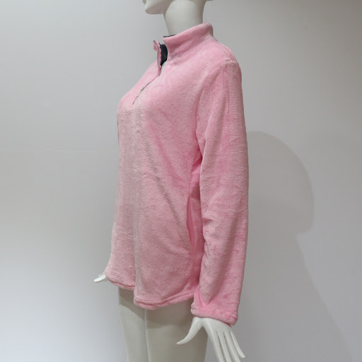 Title 1, Fashion Zip V-Neck Fur Top