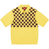 checkerboard zip polo ss22