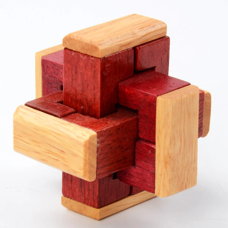 Casse-tête Luban Kongming Lock en bois, défi de logique pour enfants et adultes, améliore la patience et la réflexion, un jeu amusant.
