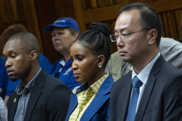 Mpho Phalatse inside the South Gauteng High Court during proceedings.