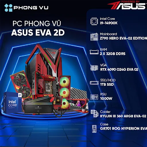 PC PV ASUS EVA 2D (Limited Editon) Intel Core i9-14900K/64GB/1TB SSD/ GeForce RTX 4090