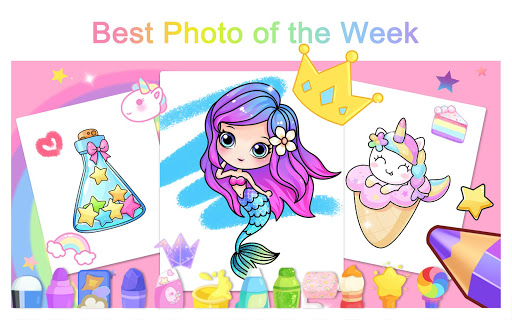 Animated Coloring for Kids - Unicorn and Princess