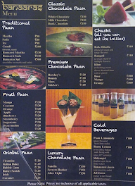 Banaaras menu 1