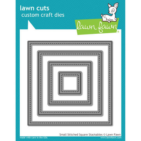 Lawn Fawn Custom Craft Die - Small Stitched Square Stackables