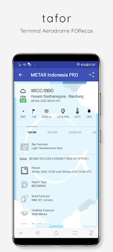 Screenshot METAR Indonesia PRO