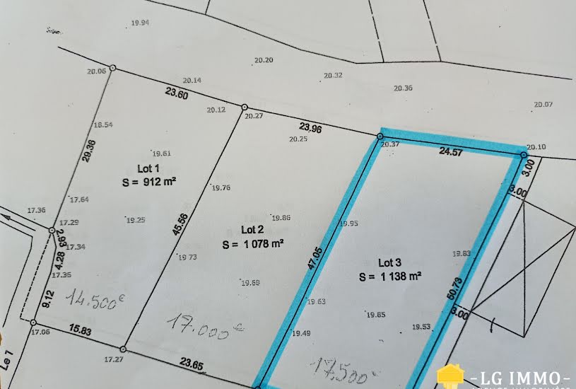  Vente Terrain à bâtir - 1 138m² à Saint-Ciers-du-Taillon (17240) 