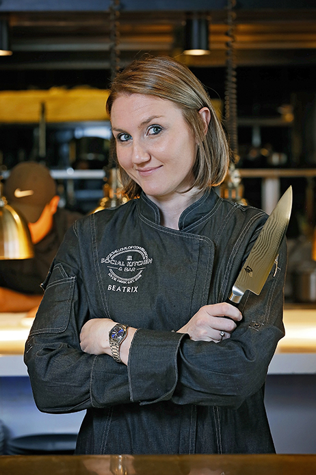 Beatrix Thornhill, head chef at EB Social Kitchen & Bar.