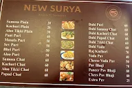 New Surya Sweets menu 1