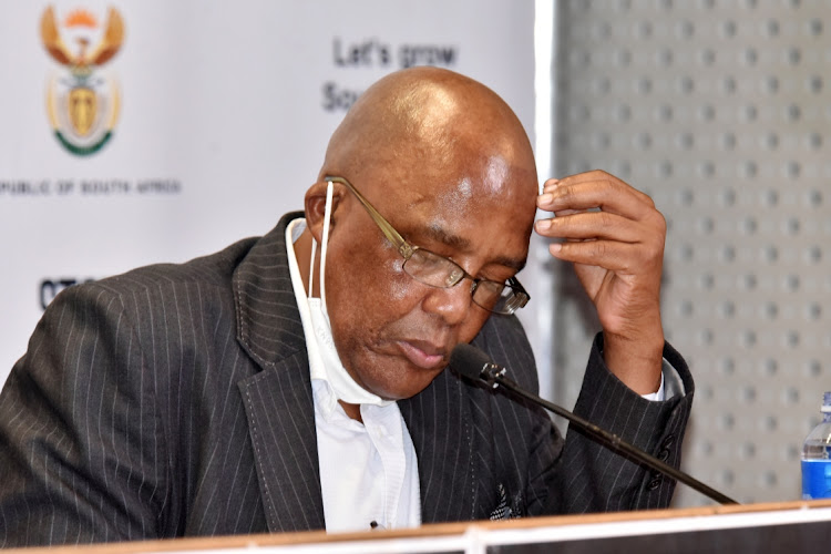 Home affairs minister Aaron Motsoaledi briefs parliament on the investigation into corruption at the Government Printing Works. File photo.