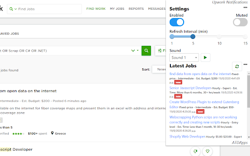 Upwork Job Search Refresher