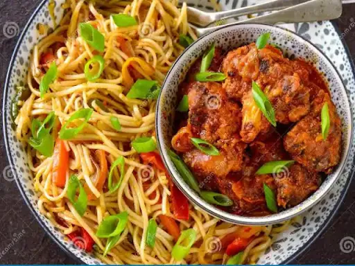 Chicken Manchurian With Chowmein