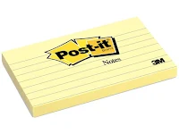 POST-IT notatblokk 76x127 635 linj gul (Org.nr.635)