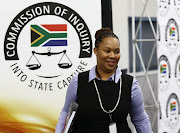 Former National Treasury communications chief Phumza Macanda at the state capture inquiry in Parktown, Johannesburg, on November 26 2018.