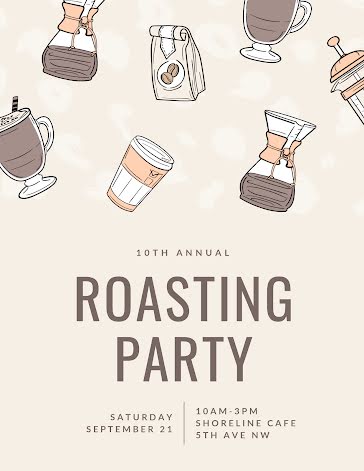 10th Annual Roasting Party - Flyer template