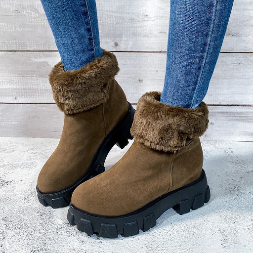 Title 6, Round head thickened medium snow boots for wint...