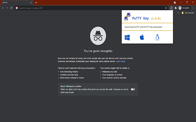 PuTTYKey chrome extension