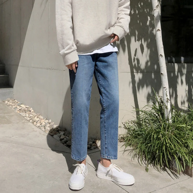 Calças casuais masculinas retas e soltas de outono. Perfeitas para combinar, confortáveis e ideais para um visual casual e elegante em diversas ocasiões.