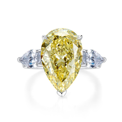 Title 2, Silver high carbon rhinestone ring featuring a ...