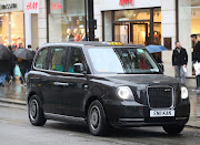 Electric vehicles, like the battery-powered London taxi, generate high emissions from tyre and brake wear. Picture: REUTERS.