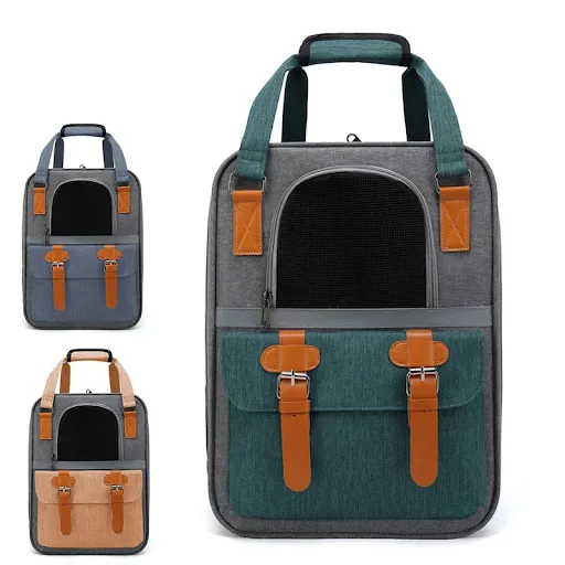0- 10 KG CAT Pet Carriers Breathable Mesh Dog Backpack Foldable Large Capacity Cat Carrying Bag Outdoor Travel Pet Suppl