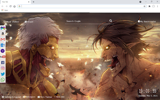 Attack on Titan 2021 Wallpapers HD New Tab