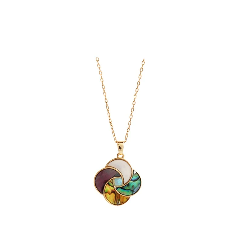 Collar Clavícula para Mujer Estilo Nacional con Concha de Color de Moda, Cadena Elegante, Perfecto para Regalo