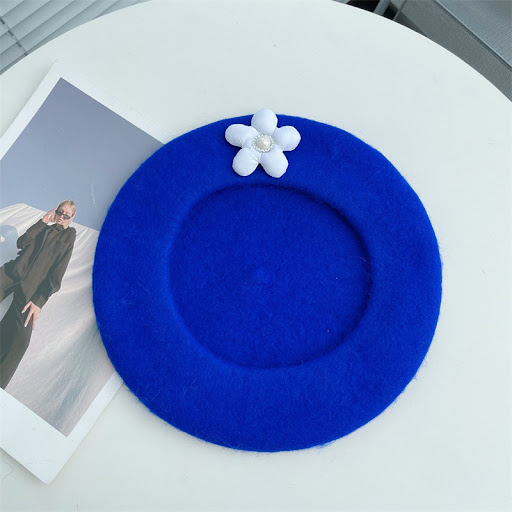 Title 6, Ladies Fashion Sweet Patch Floral Beret