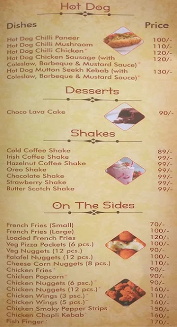 Shinchan Wok menu 