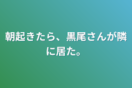 朝起きたら、黒尾さんが隣に居た。