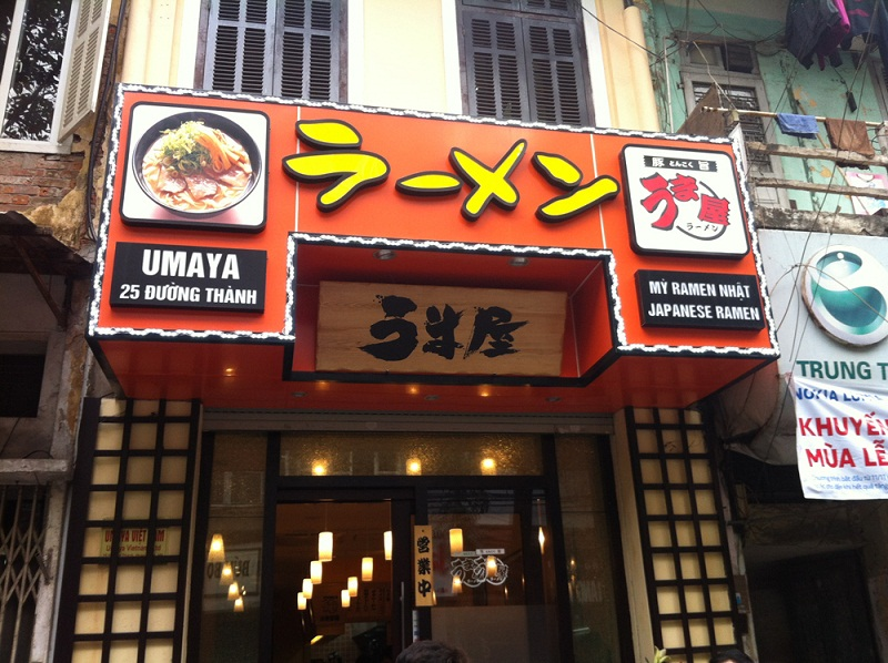 biển quảng cáo nhà hàng Nhật