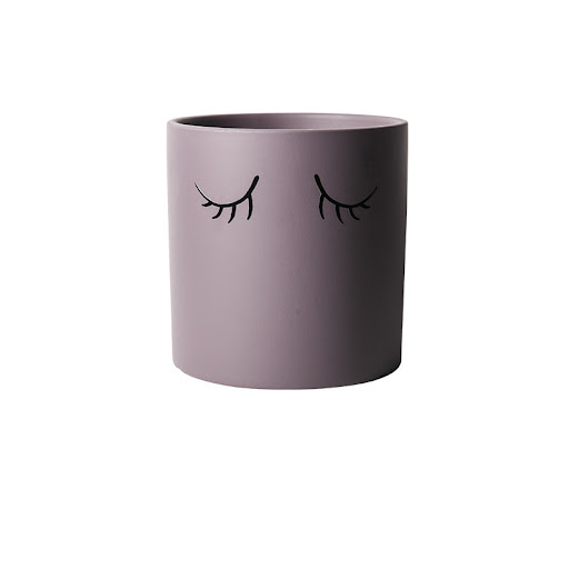 Title 6, Ceramic Abstract Eyelashes Round Flower Pot for...