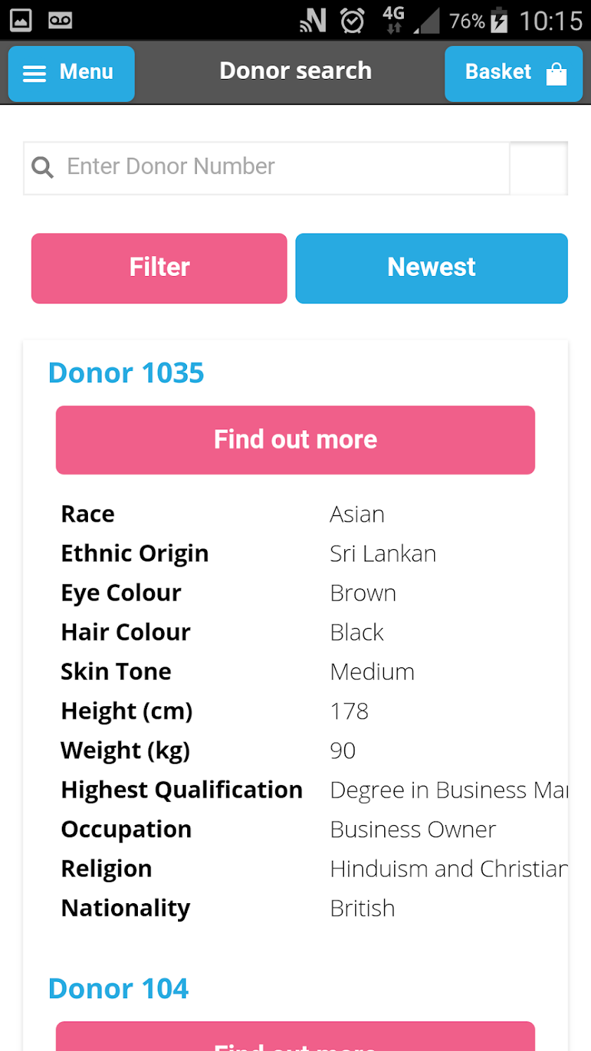 London Sperm Bank Donors Screen 2