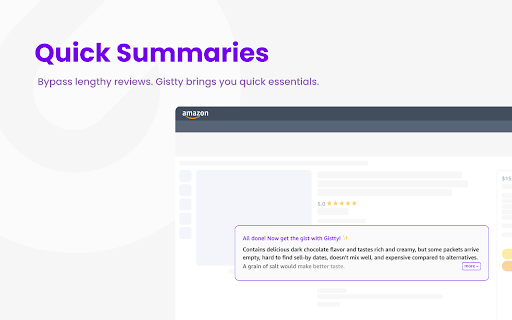 Gistty: Amazon Review Summarizer