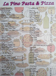 La Pino Pasta & Pizza menu 1