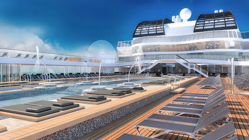 Cool off or grab some sun at the Atmosphere Pool on deck 15 of MSC Virtuosa. 
